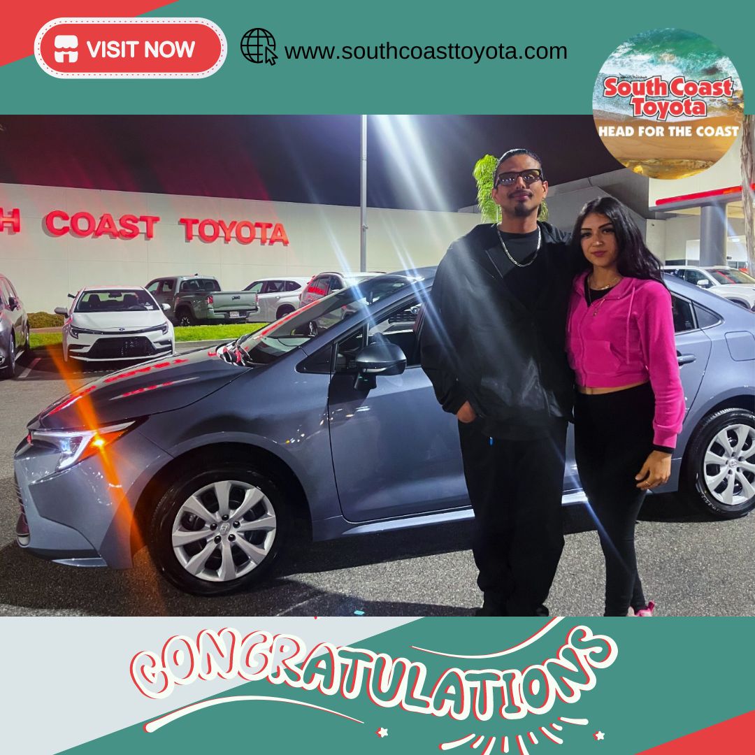 Congratulations, Danny and Andrea! 🎉 Thank you for choosing South Coast Toyota for your new #2024CorollaHybrid! Wishing you countless happy miles ahead on the road of life! 🚗💨

@javiersctoyota

#SouthCoastT #Toyota #OrangeCounty #letsgoplaces
