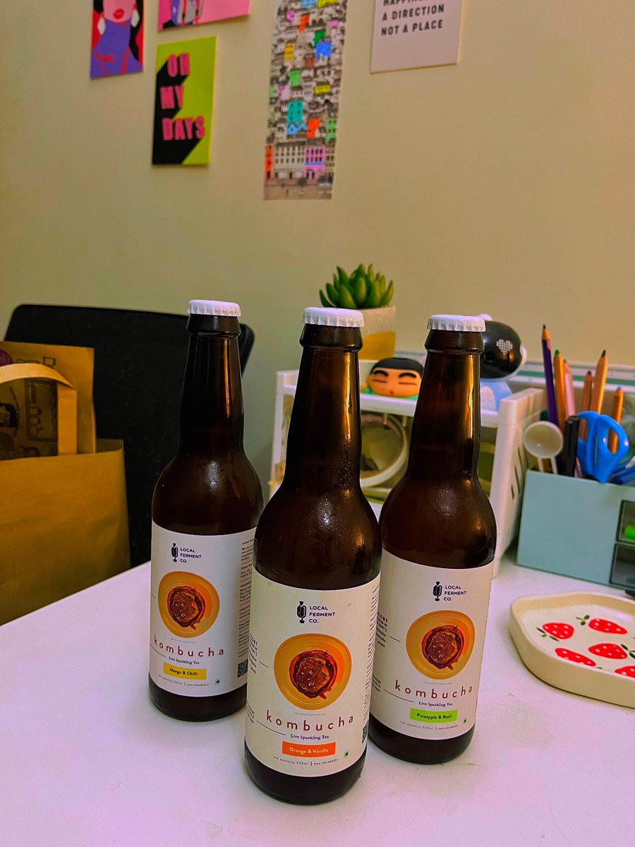 Big shoutout to the lovely folks at @localfermentco! They treated me with free kombuchas after a mishap with my Instamart delivery. This has always been my favourite go-to kombucha brand in Luru, and it truly tastes like real kombucha, unlike other so called sparkling juices