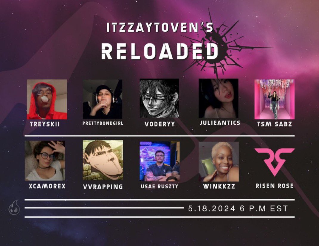 .@itzZaytoven is having his Reloaded Tourney today at 6PM EST🔥🔥 Make sure you tune in to support and watch some amazing gameplay✨ Broadcast: twitch.tv/itzzaytoven