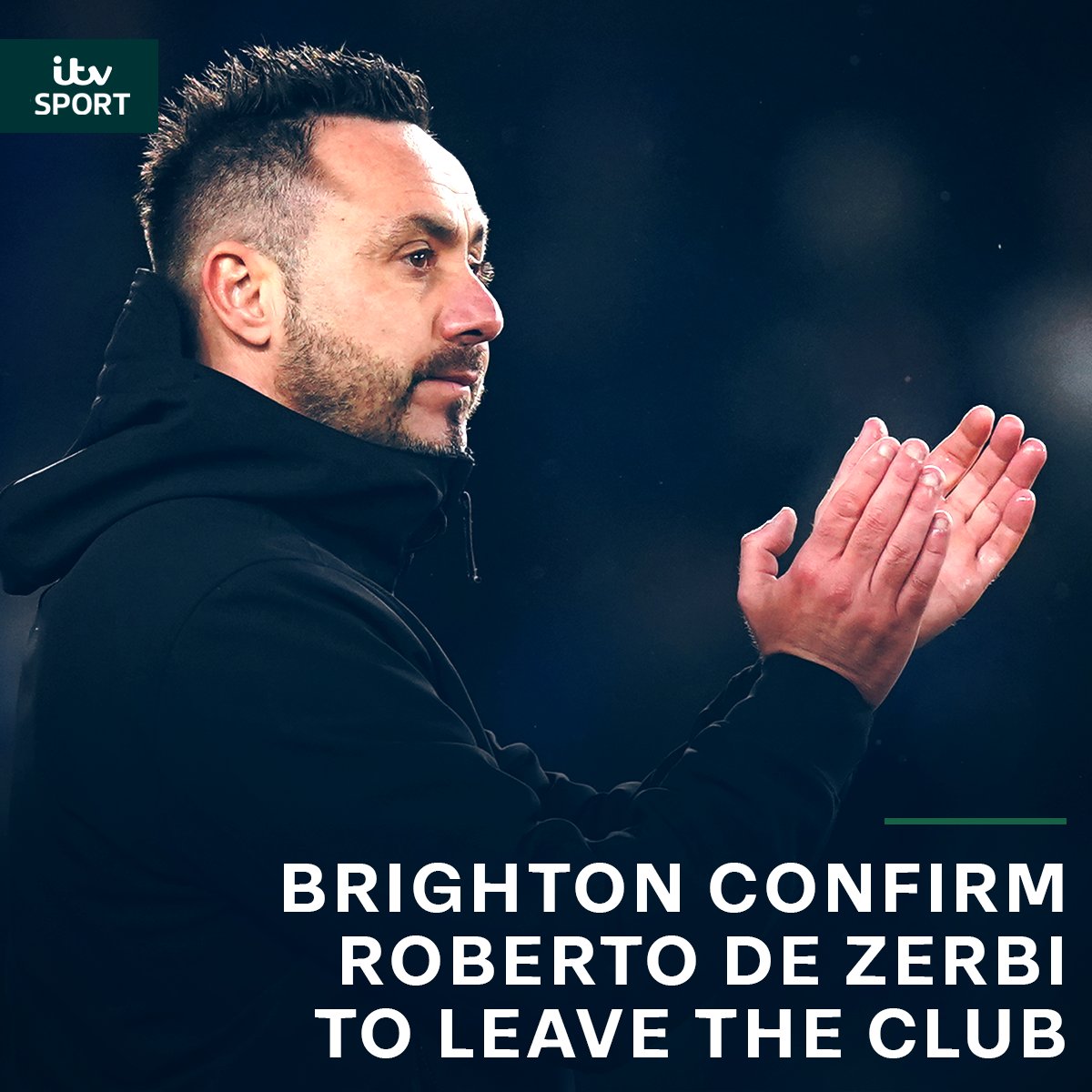 😱 Who saw this one coming?! Brighton & Hove Albion have confirmed that Roberto De Zerbi will leave the club after their final Premier League match of the season against Manchester United.