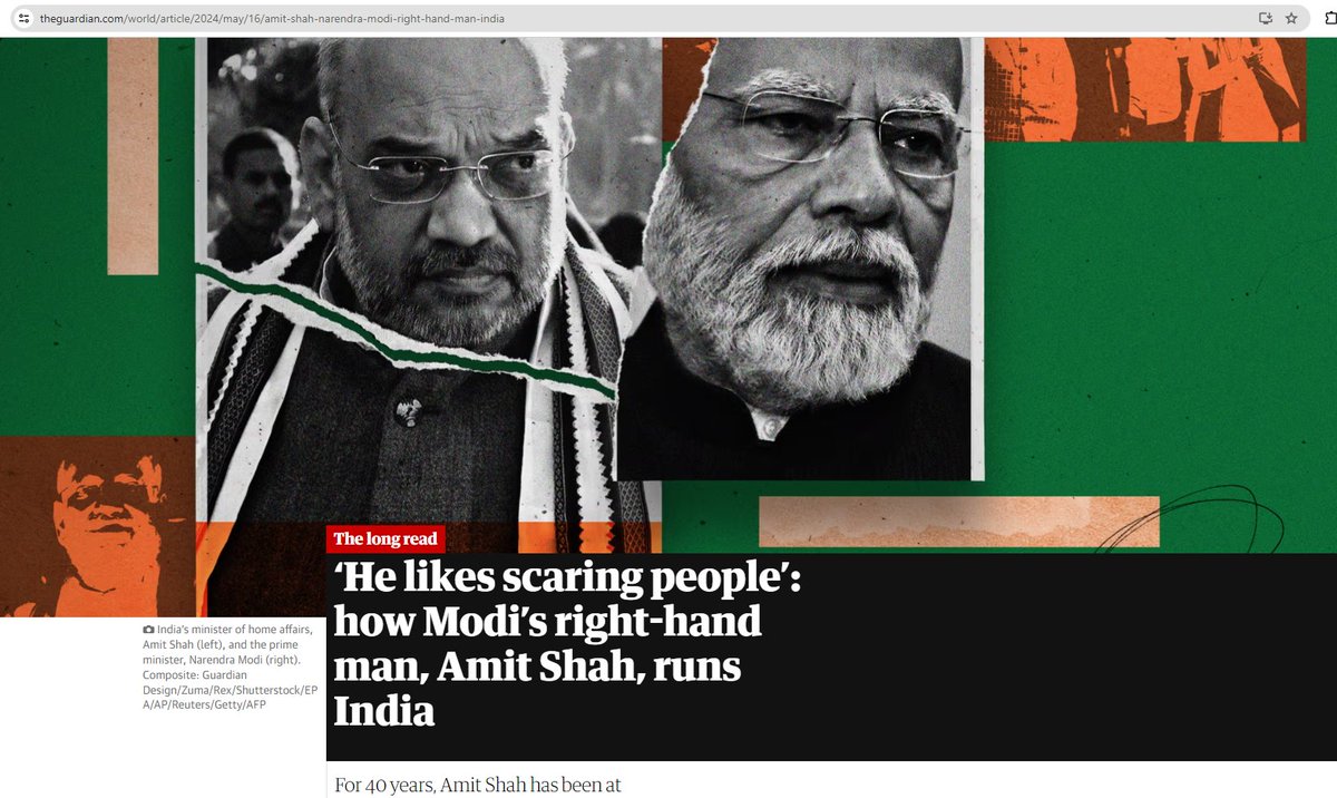 Super Exclusive Thread: Exposing 'Project Syndicate' 1. Yesterday The Guardian has published a propaganda article against home minister Amit Shah and PM Narendra Modi.