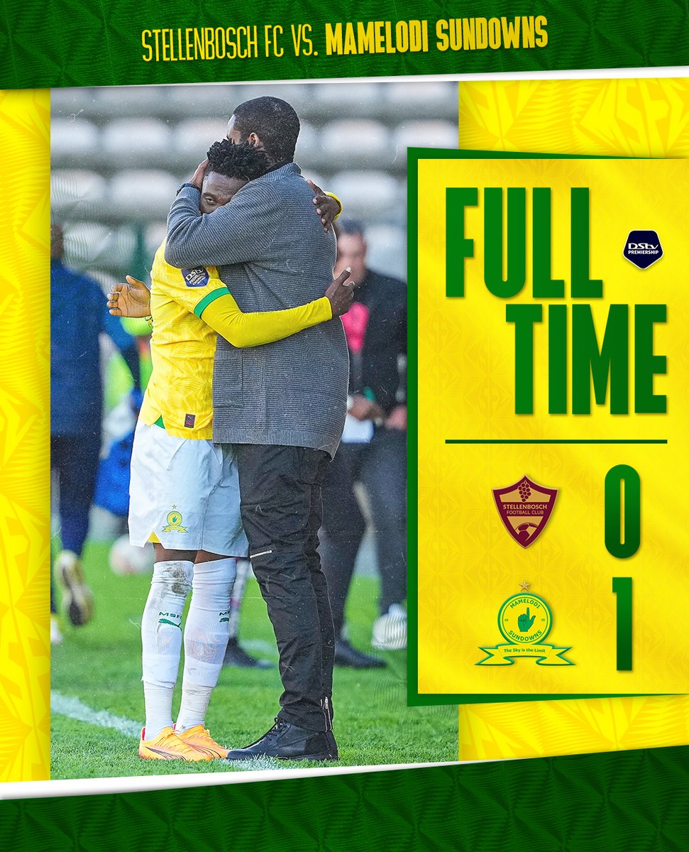 👆A well-earned victory on the road and another 3⃣ points to add to the tally! Stellenbosch FC 0⃣➖1⃣ Mamelodi Sundowns (66' Nku) #Sundowns #DownsLive #DStvPrem