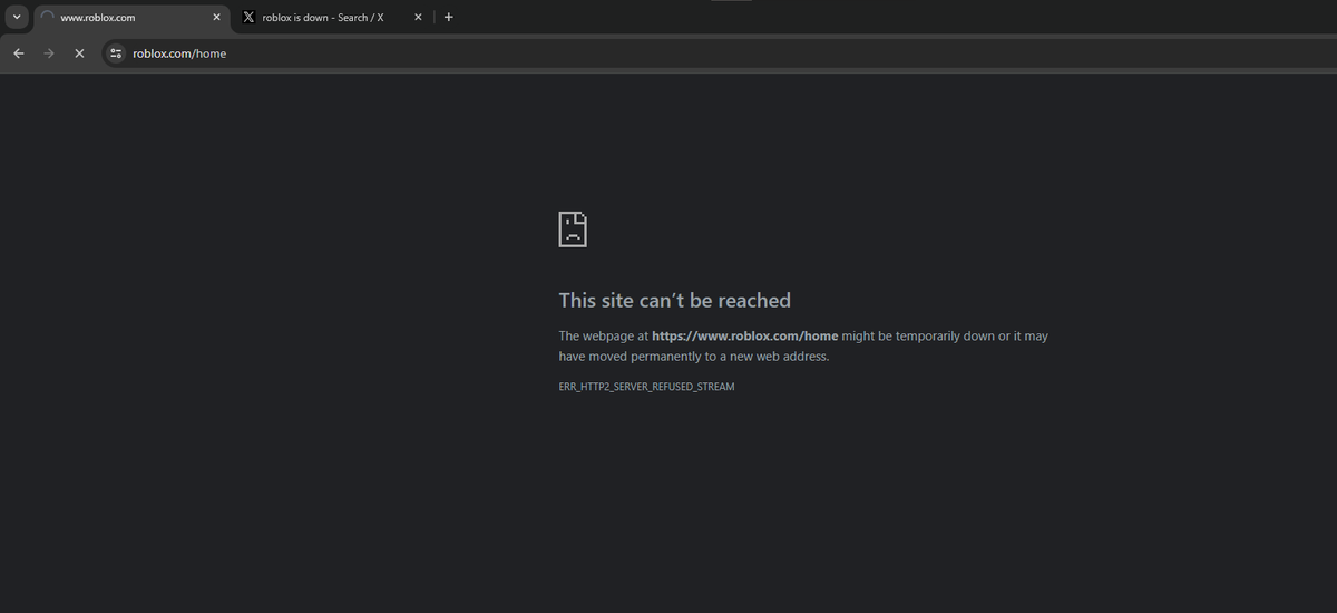 D7YT_X's tweet photo. Roblox Is Down 😥 https://t.co/fdxwIGog7y