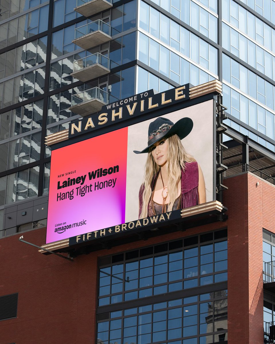 Nashville, look up. Ya may see a familiar face 😉 @amazonmusic 💜 laineywilson.lnk.to/HangTightHoney…