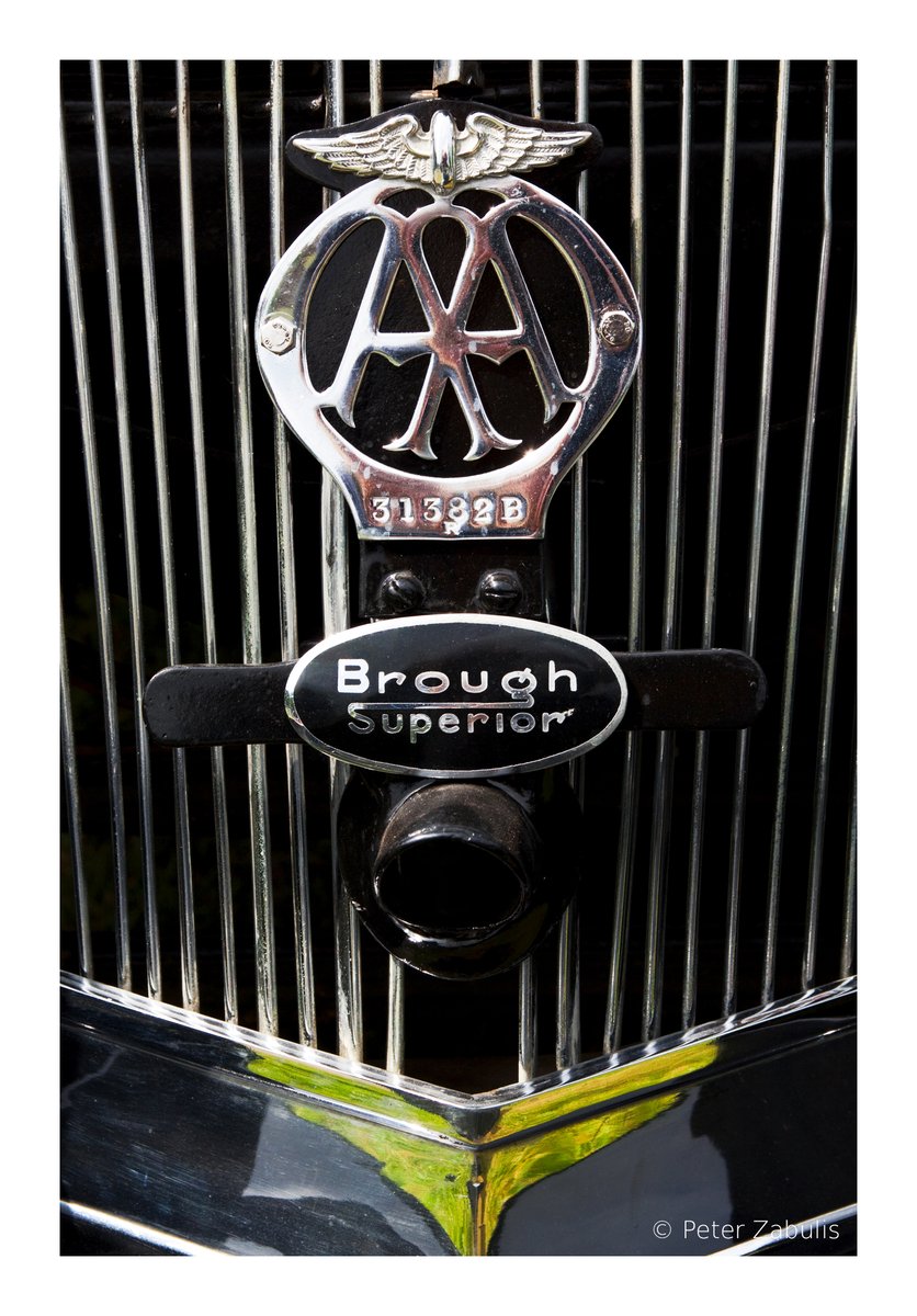 Two very old badges, these were on the front of a Brough Superior car. #Brough #TheAA
