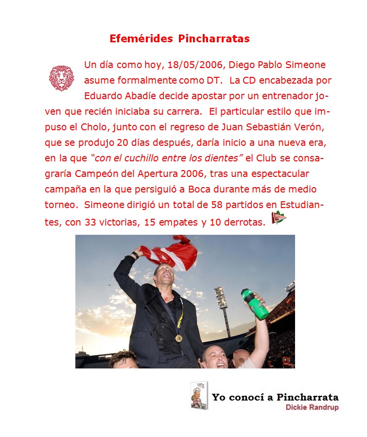 #EfemeridesPincharrratas
𝕌𝕟 𝕕𝕚𝕒 𝕔𝕠𝕞𝕠 𝕙𝕠𝕪...
Hace 18 años...
#EDLP
#EstudiantesLP