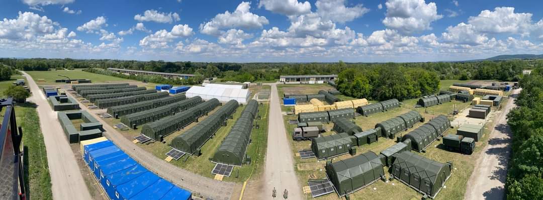 Bundesheerbauer's tweet photo. An der multinationalen Gefechtsübung European Advance24 werden ab 10. Juni Soldaten aus Deutschland, Kroatien, Schweden und Österreich teilnehmen. Dazu wurde durch die Melker Pioniere in der Kaserne Götzendorf eine Zeltstadt errichtet. #Bundesheer https://t.co/OMdGHY8fAl