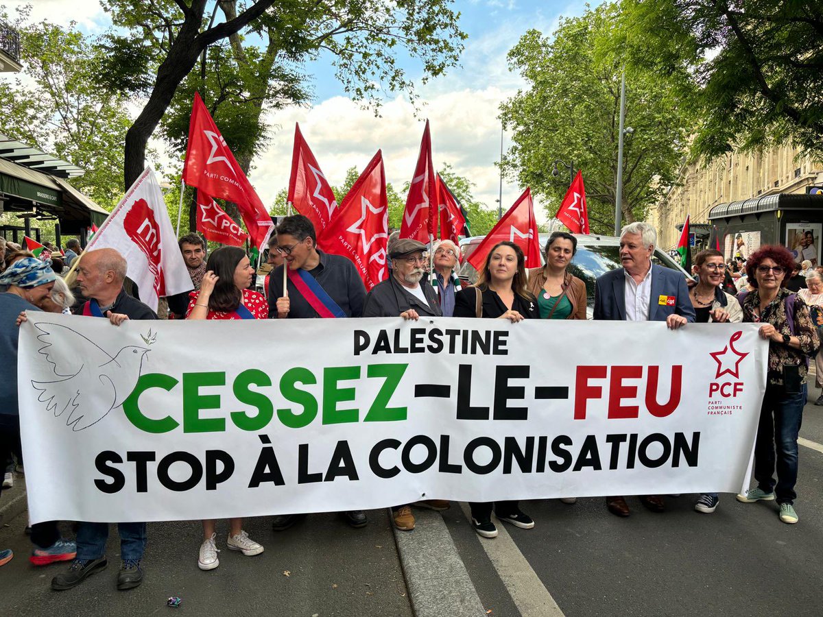 Encore une manifestation pour #gaza Nous voulons le cessez le feu immédiat La reconnaissance de l’état de Palestine la libération de tous les otages l’arrêt de la colonisation l’aide humanitaire et la diplomatie pour la solution à deux états La #PAIX 🕊️en Israël et en Palestine