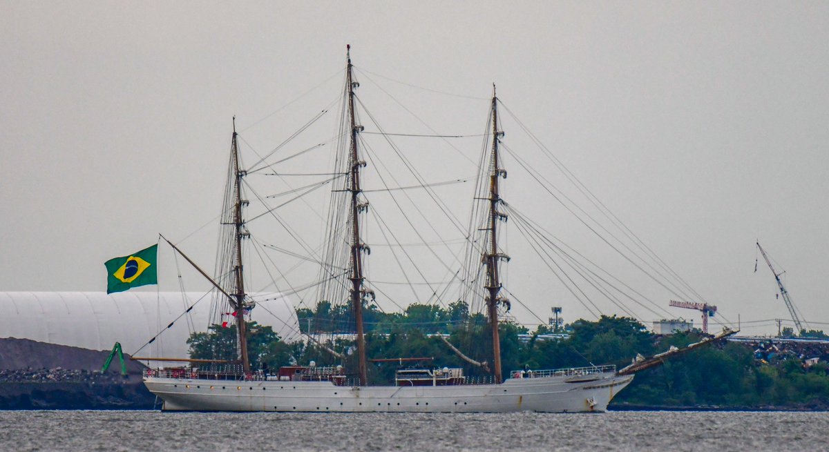 Cisne Branco of Brazil Tall Ship leaving Baltimore last night. #KeyBridgeNews #Baltimore #Maryland