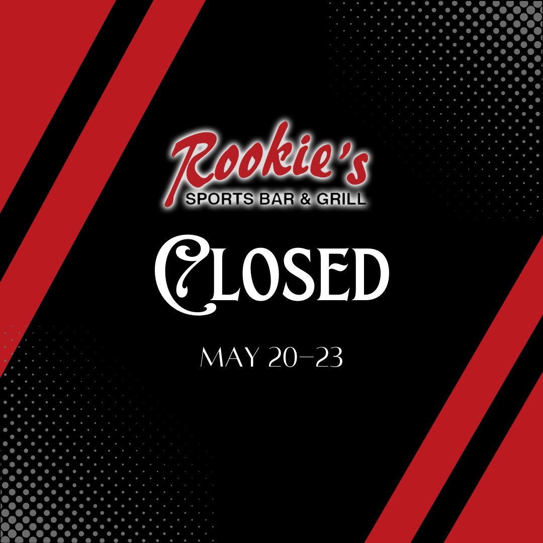 RookiesAnd's tweet image. Catch you on the flip side! 🔄 Rookie&apos;s Sports Bar will temporarily closed from May 20th-23rd for some exciting updates. #UpgradeMode #BarRenovation #RookiesRevamp #StayExcited