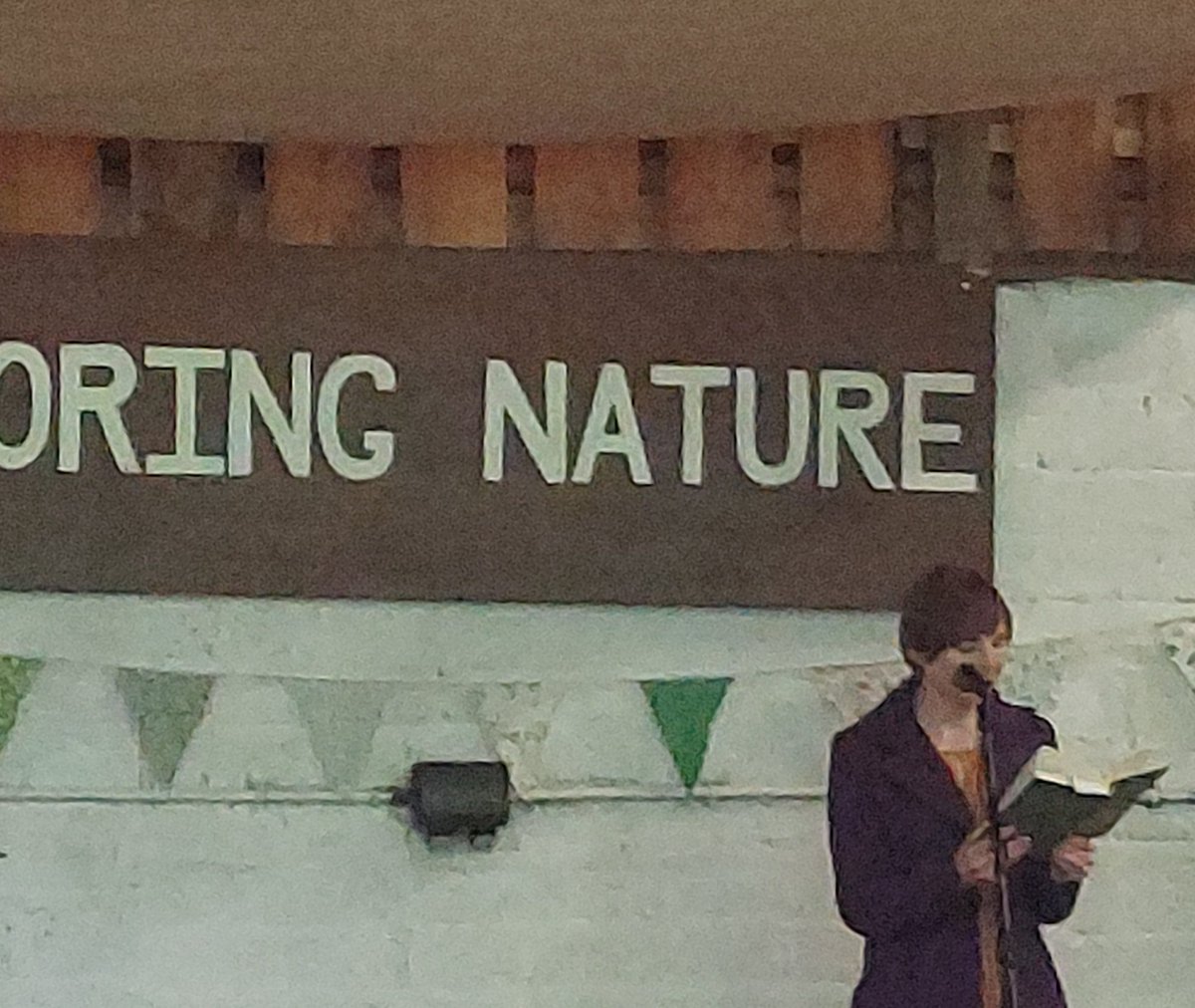 Let's hear it for the boar! Case for restoring this native species to British ecosystems admirably presented by @CSLyons @AmbiosLtd @SharphamTrust Restoring Nature Festival. Read 'Groundbreakers' for more info. 🐗