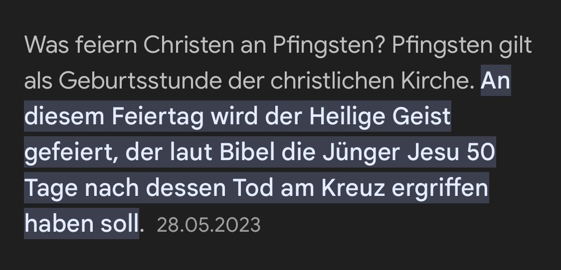 Ein frohes Pfingstfest wünsche ich allen, vom Heiligen Geist, erleuchteten Xler in Nah und Fern! 🙏📖🎼☕️🌎🌺