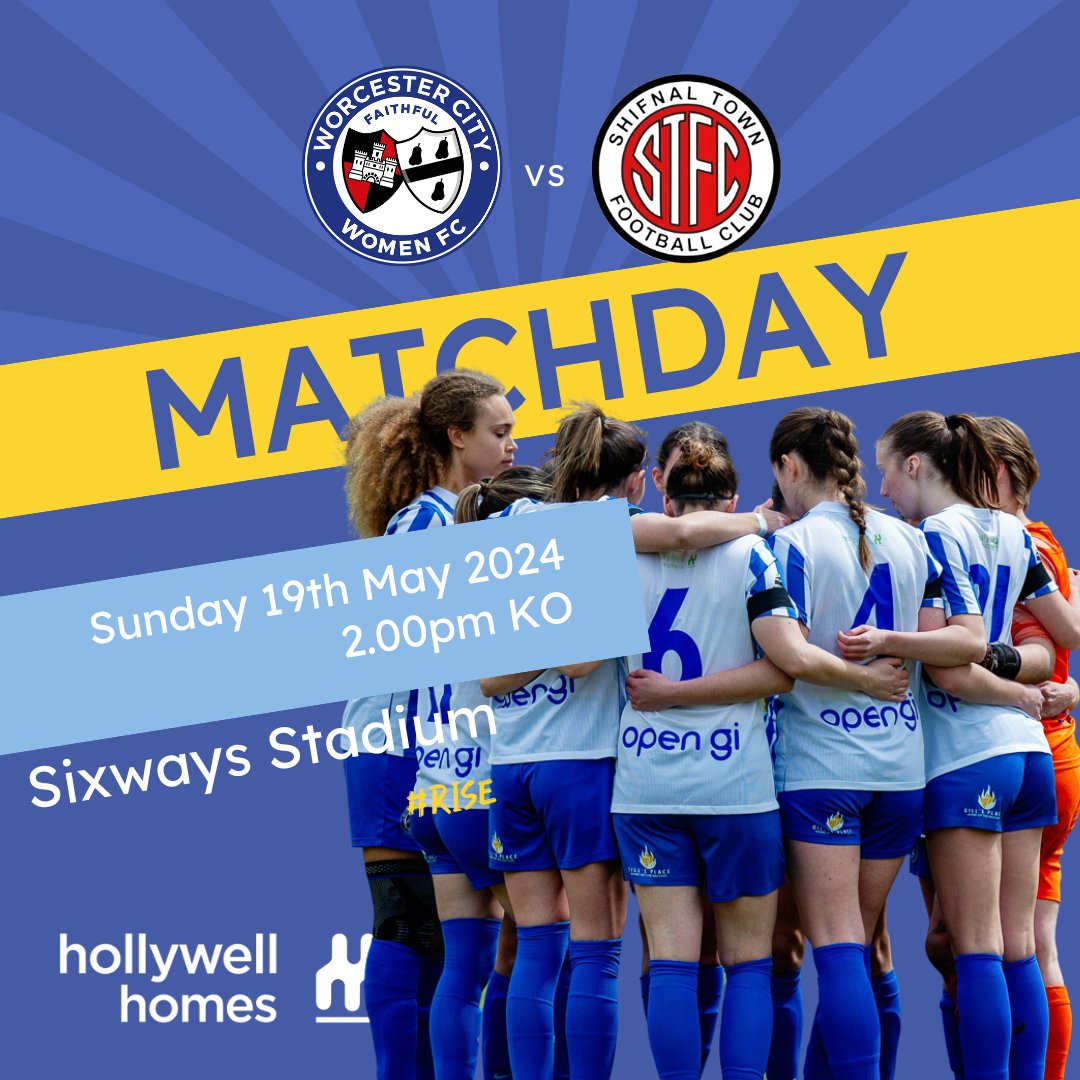 Worcester City Women FC (@wcwomenfc) on Twitter photo Itβs MATCHDAY! π‘
FIRST TEAM
π 2.00 pm
ποΈSixways Stadium, WR3 8ZE
π<a href="/shifnalladies/">Shifnal Town Ladies FC</a>
ποΈ Β£5 Adults, Β£3 Concessions, Kids for a quid
π
ΏοΈFree parking
π΄Cafe & Bar
#WCWFC #RISE #worcestershirehour Itβs MATCHDAY! π‘
FIRST TEAM
π 2.00 pm
ποΈSixways Stadium, WR3 8ZE
π<a href="/shifnalladies/">Shifnal Town Ladies FC</a>
ποΈ Β£5 Adults, Β£3 Concessions, Kids for a quid
π
ΏοΈFree parking
π΄Cafe & Bar
#WCWFC #RISE #worcestershirehour