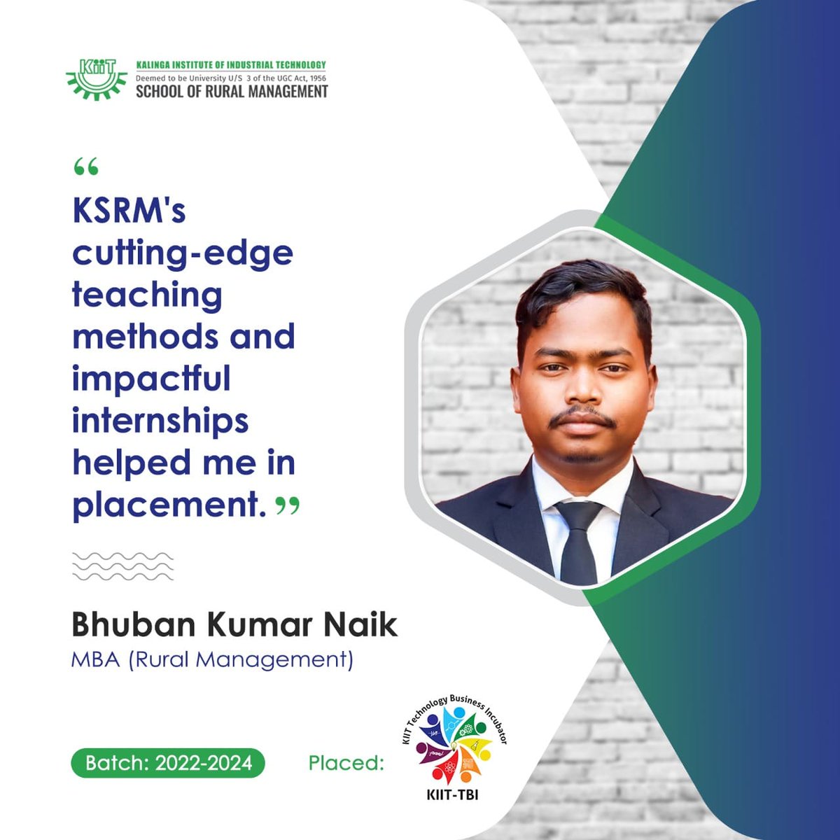 Bhuban, our MBA student at KSRM, tells us how the educational environment and cutting edge teaching methods have helped him with his placements. We congratulate him on his placements! #ksrmbbsr #ruralmanagement #mba #studenttestimonial
