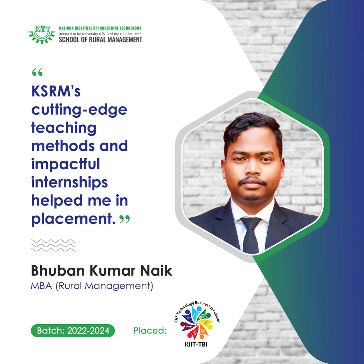 Bhuban, our MBA student at KSRM, tells us how the educational environment and cutting edge teaching methods have helped him with his placements.

We congratulate him on his placements!

#ksrmbbsr #ruralmanagement #mba #studenttestimonial