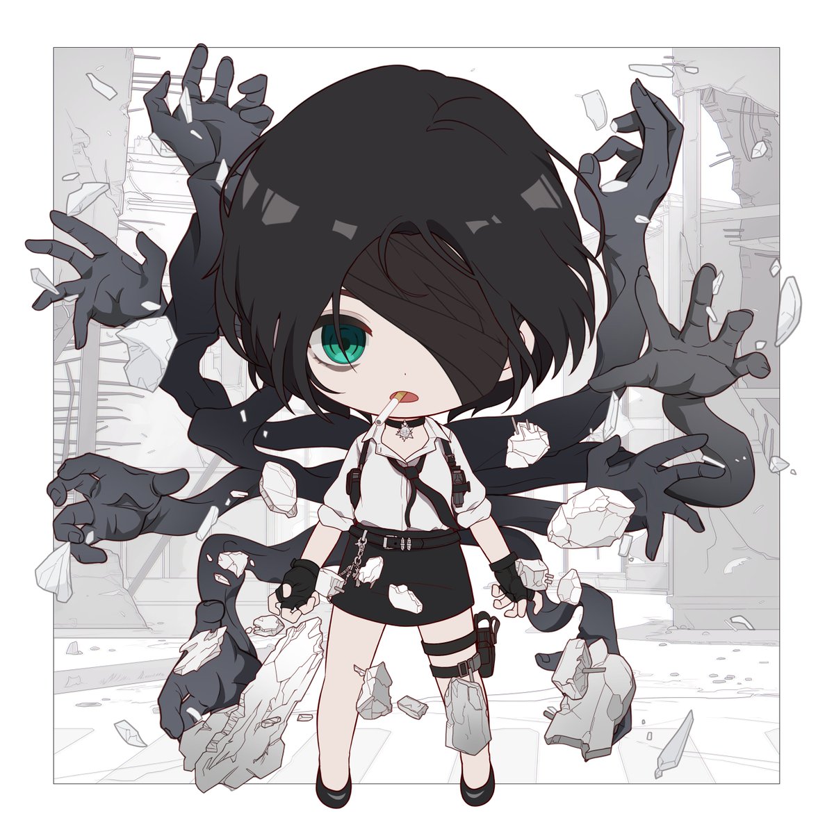 TGOAonline's tweet image. Easy Revenge! 🩸🚬

New rare chibi are entering the royale. ✨