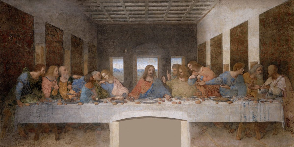 La última cena. 1495/1498. Leonardo da Vinci. Renacimiento. 
Santa Maria delle Grazie. Milán. Italia