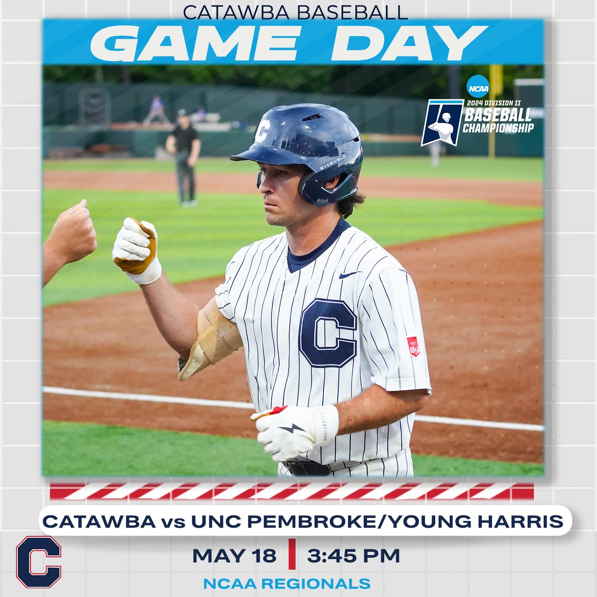 Catawba College Athletics (@catawbaindians) on Twitter photo One away from the Southeast Super Regionals πβΎοΈ
π€ <a href="/CatawbaBaseball/">Catawba Baseball</a>
π UNC Pembroke vs Young Harris (Winner)
β° 3:45 PM
π tinyurl.com/5n7eru8z
π₯ tinyurl.com/yd6pnr5n
#BeYourOwnHero One away from the Southeast Super Regionals πβΎοΈ
π€ <a href="/CatawbaBaseball/">Catawba Baseball</a>
π UNC Pembroke vs Young Harris (Winner)
β° 3:45 PM
π tinyurl.com/5n7eru8z
π₯ tinyurl.com/yd6pnr5n
#BeYourOwnHero