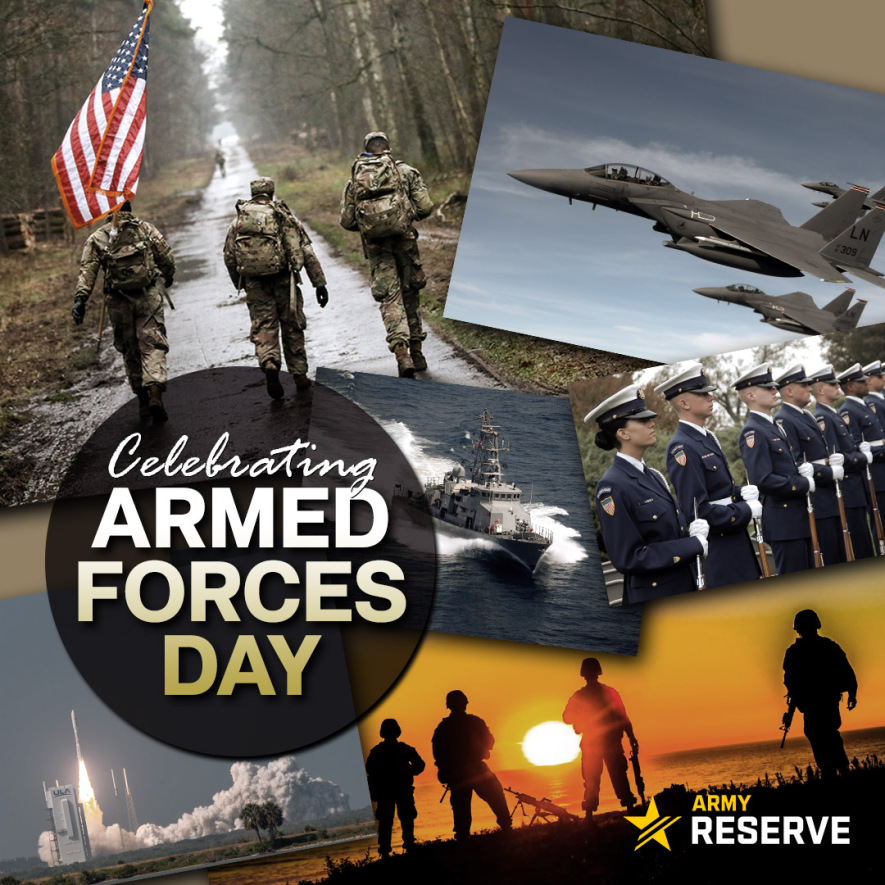 Today we honor all members of the United States Armed Forces! 
Thank you! 

#ArmedForcesDay #ArmedForces #militaryservice