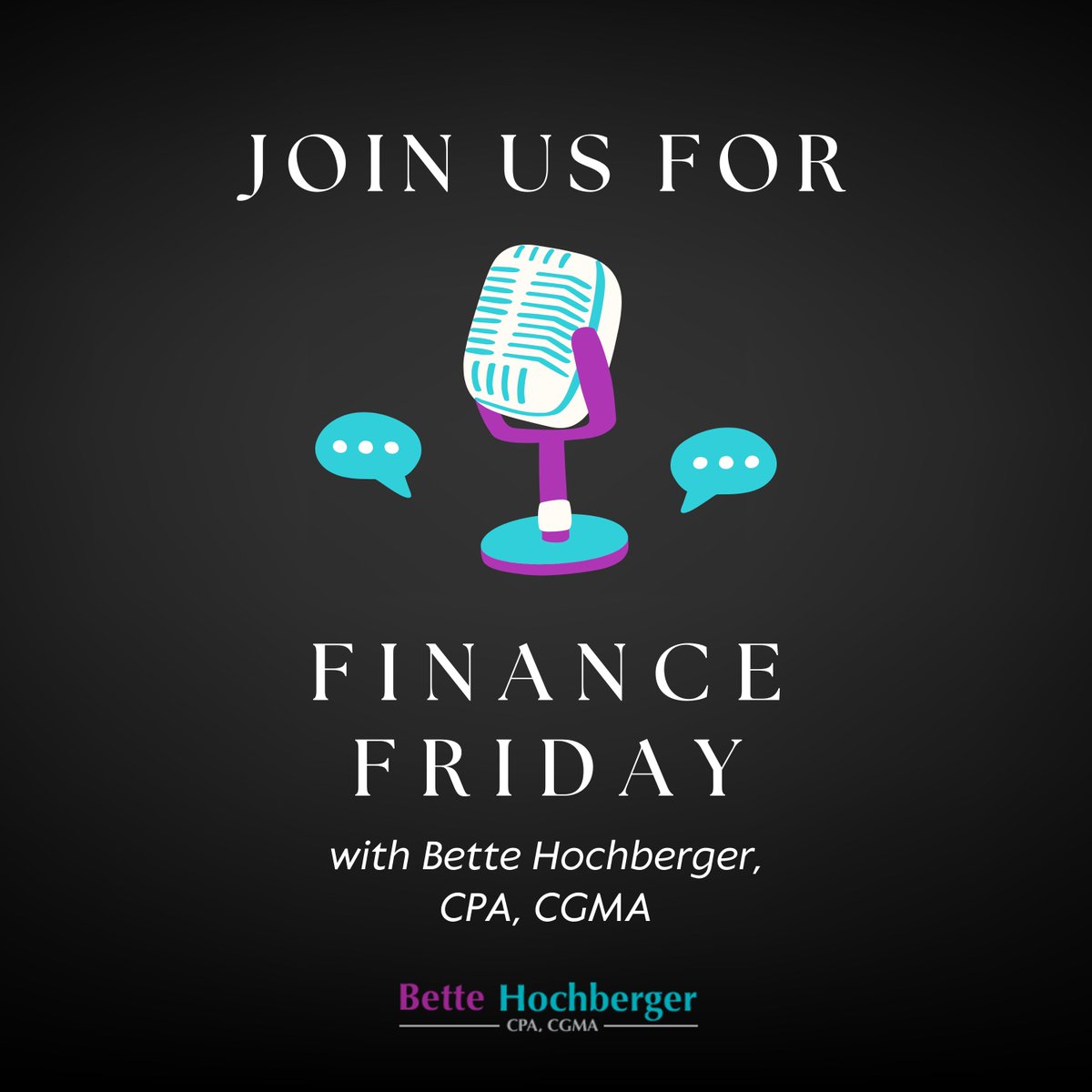Join me for #FinanceFriday, our live video podcast covering finance, taxes, crypto, real estate, and more! 💸🤓 Seeking collaborators to share their expertise—DM me or fill out the form if you're in!  👉 forms.bettehochberger.com/bettehochberge…