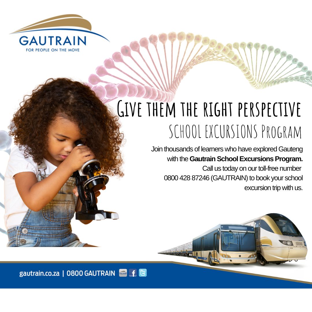 Join the hundreds of other learners who have explored Mzansi with the Gautrain School Excursion Program! We’ll do the homework and help you plan your next school excursion. Register here: ow.ly/nmtp50JYOHF