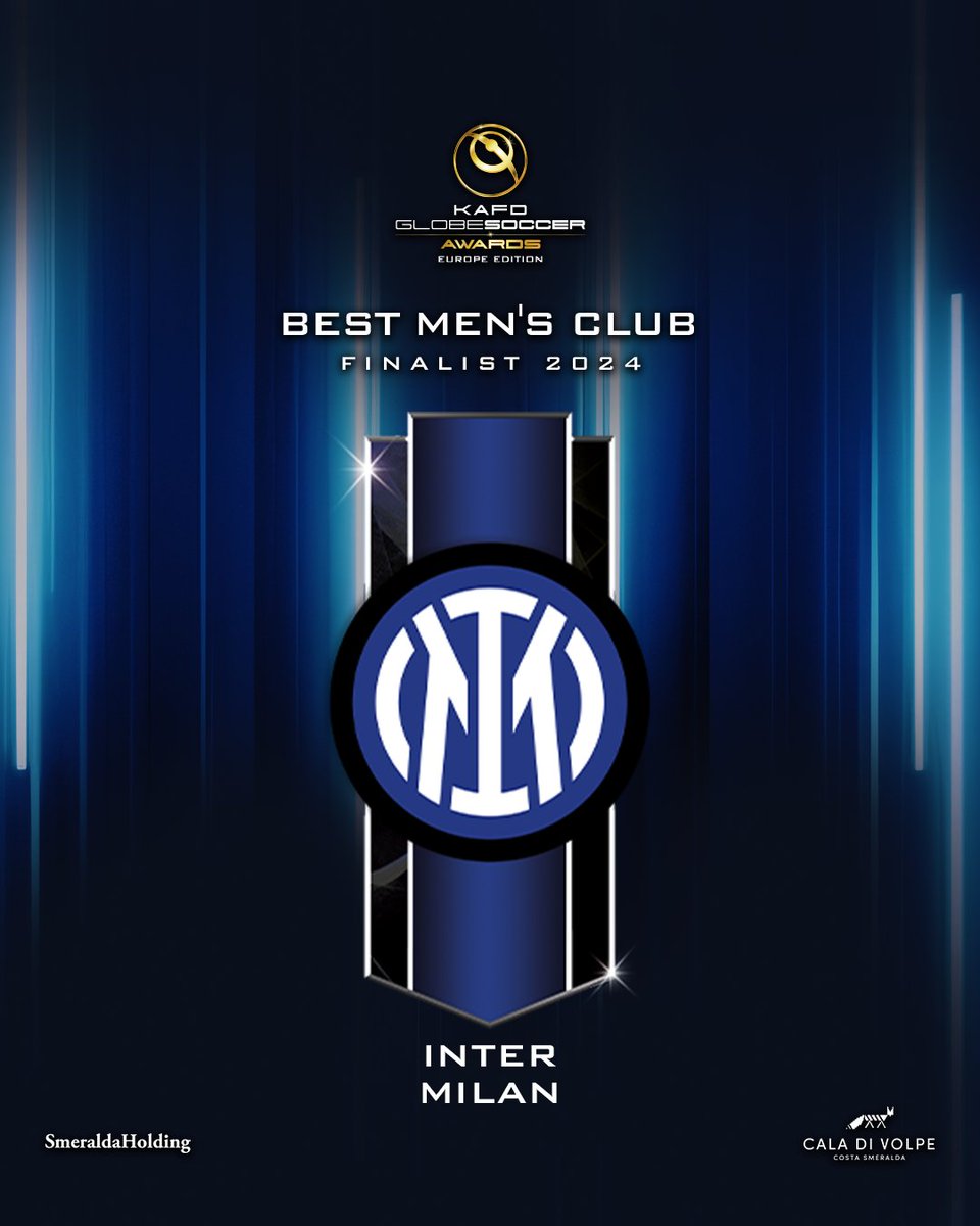 Can Inter seize the title of BEST MEN'S CLUB at the @KAFD #GlobeSoccer European Awards? 🏆 @Inter #KAFD #HotelCaladiVolpe #SmeraldaHolding