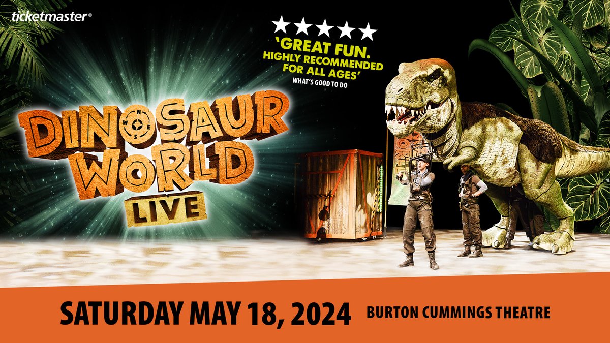 TONIGHT: Dinosaur World Live is at the Burt! Limited tickets remain online and at the door! Set times below: 5:30pm - Doors 6:30pm - Show 🎟️ bit.ly/3UMYkvi