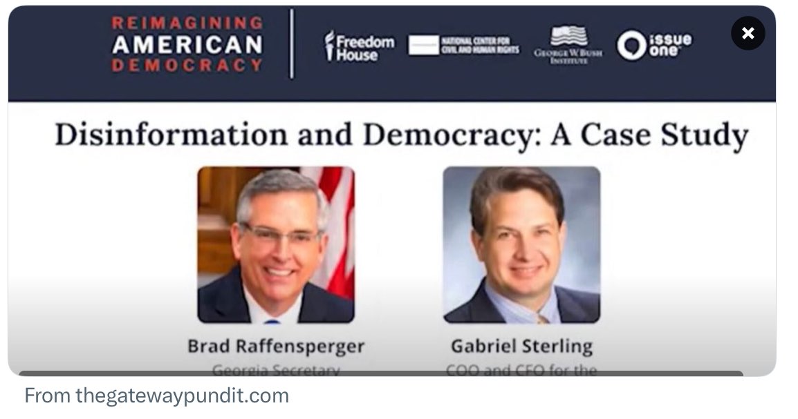 Brad Raffensperger and Gabe Sterling Caught Rigging 2024 Election Against Donald Trump – Using the Same Tricks as Last Time! thegatewaypundit.com/2024/05/dirty-…