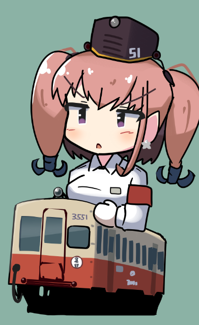 アトランタ(艦これ) 「アトランタと普通の電車(急行) 」|しーさいどのイラスト