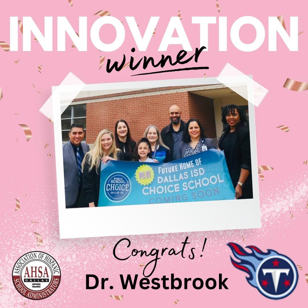 AHSA congratulates Dr. Connie Westbrook, proud principal of C. A. Tatum, Jr. Elementary, on being selected as an OTI Grant Winner. We are excited to see what the future holds for the Mighty Titans!