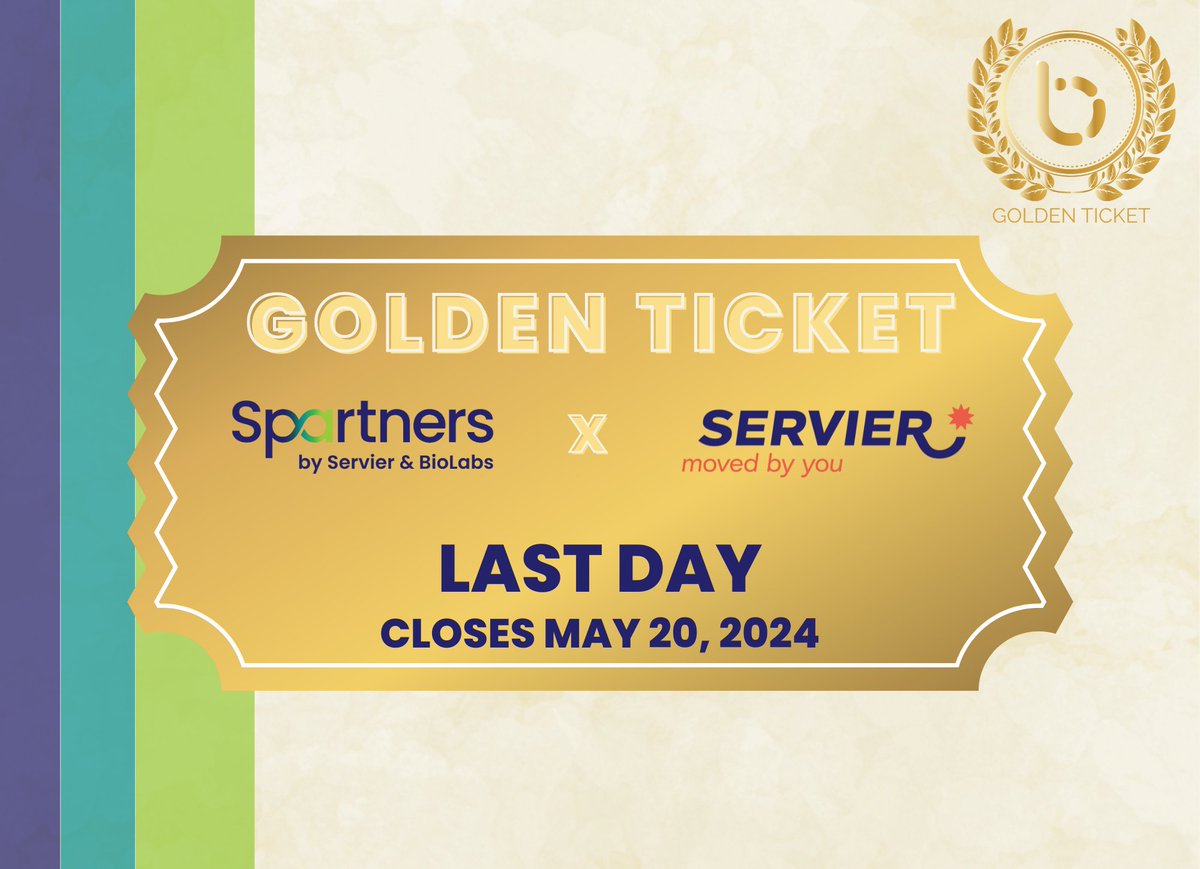 ‼️ Last few days to apply for the 🎫 Golden Ticket Servier and @BioLabsFR Saclay ‼️ We’re accepting applications until May 20. 🧬 If you're a #biotech specializing in #healthcare, apply now for your chance to win 👉 biolabs.io/servier-2024-g…. #innovation #startup #ParisSaclay