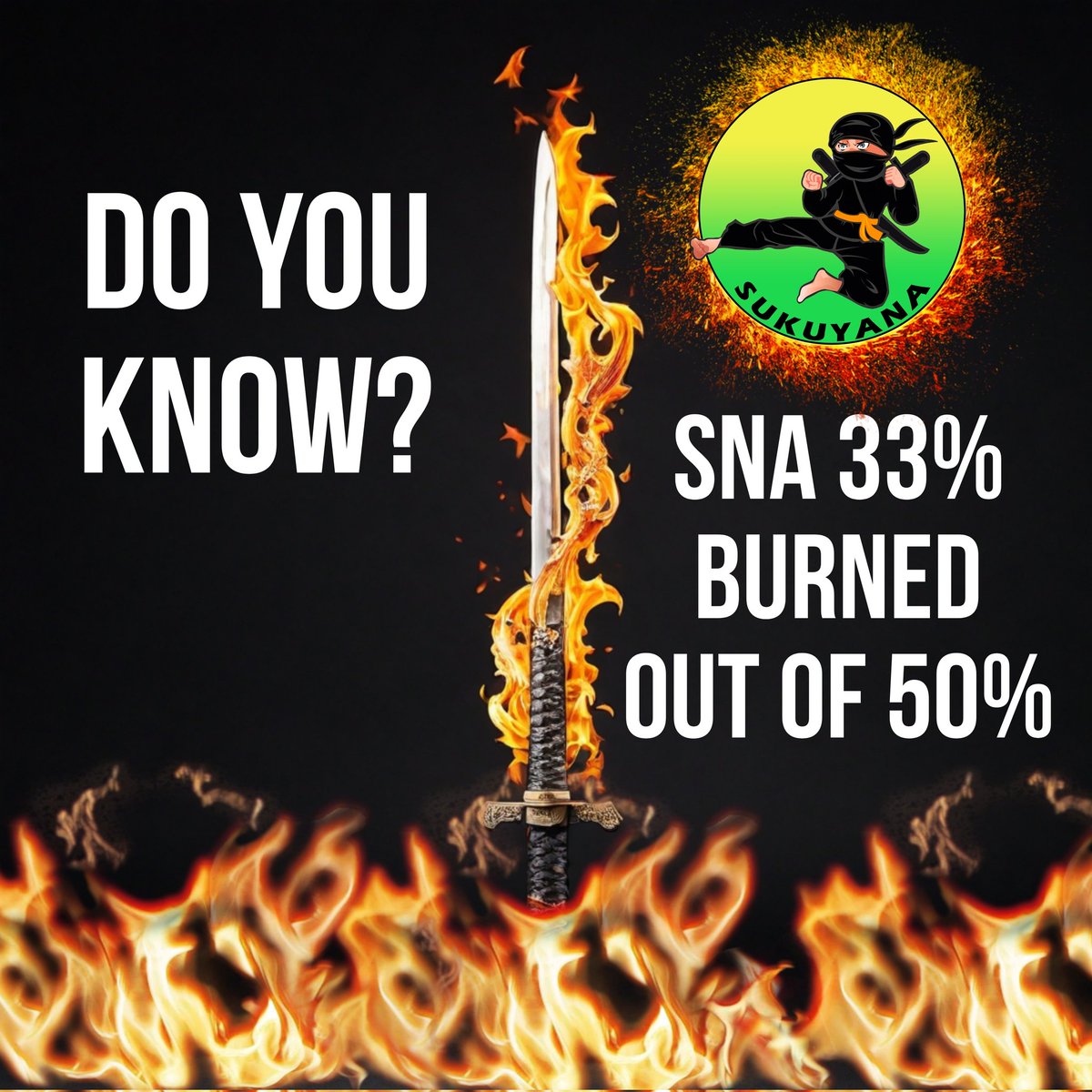 Do you know?
Sukuyana Burned 33% out of 50%
#sna #SUKUYANA #sukulove
#bestmemecoinever #memecoin
#pancakeswap #nextshib #SNA #NFT
#Metaverse #CoinMarketCap #elonmusktwitter #TRX #BinanceSmartChain #cryptoburn
#btc