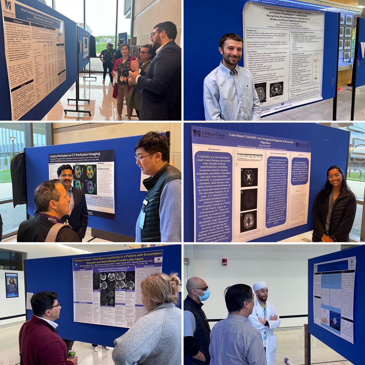 Wonderful poster presentations by our residents at the Annual #UMass Neurology/Neuroscience Research Celebration! 🧠 #Neuroscience #Research #Neurotwitter #Residency