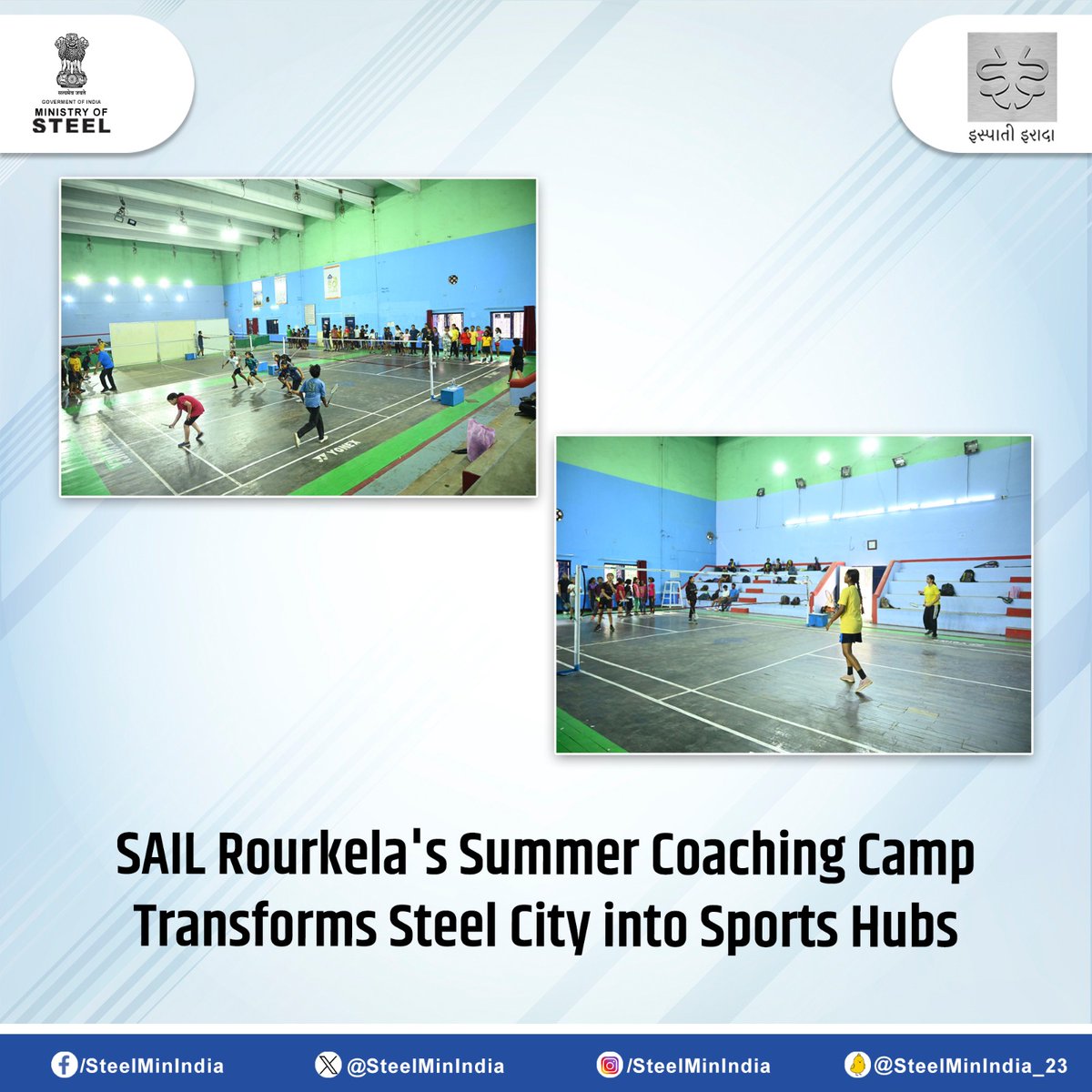 Excitement abounds as #SAIL #Rourkela's Summer Coaching Camp transforms Rourkela's sporting grounds into a vibrant center of youth activity. #SummerCoachingCamp #SportsCamp