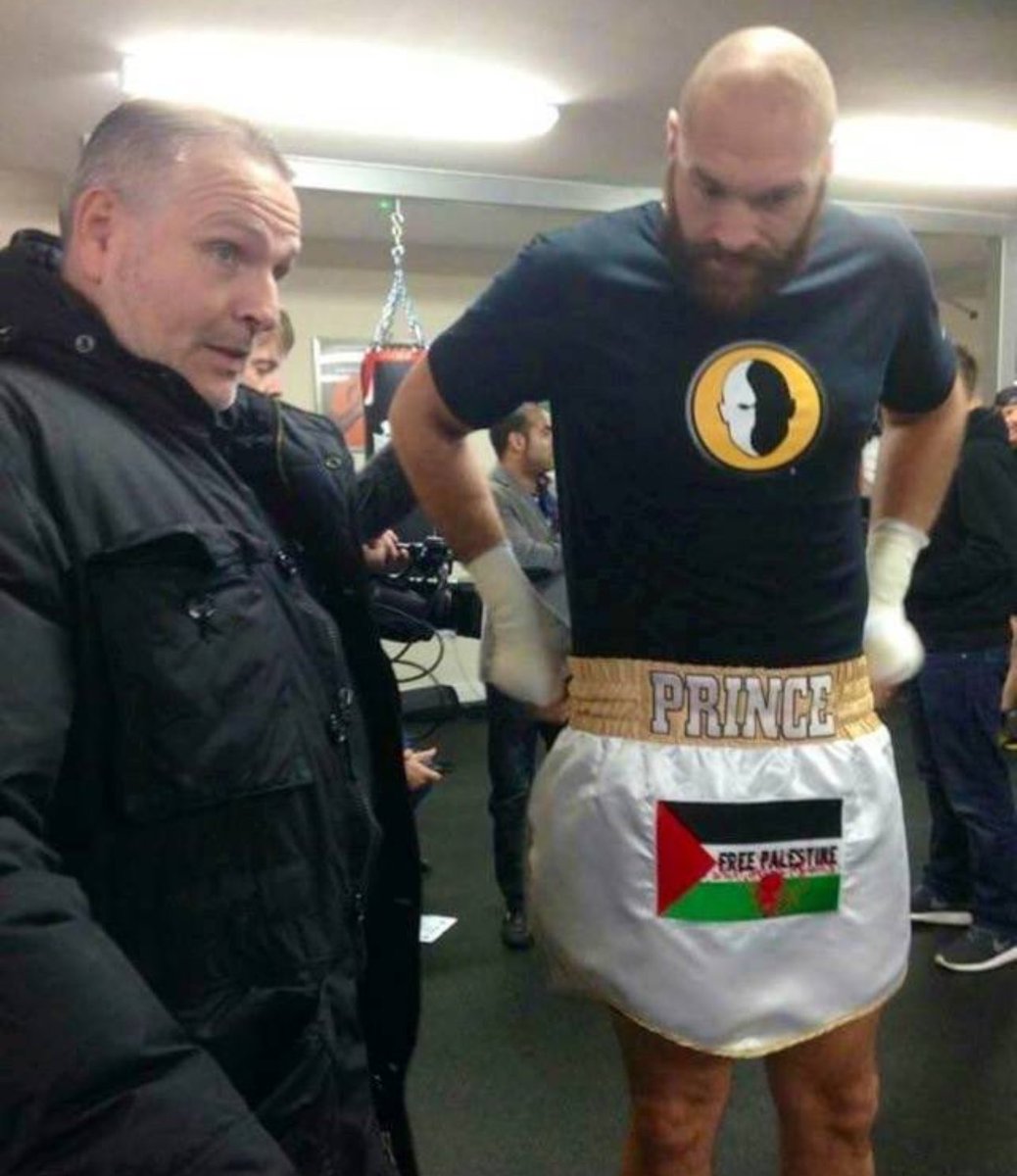 TYSON FURY STANDS FOR PALESTINE

Time to become undisputed heavyweight champion.