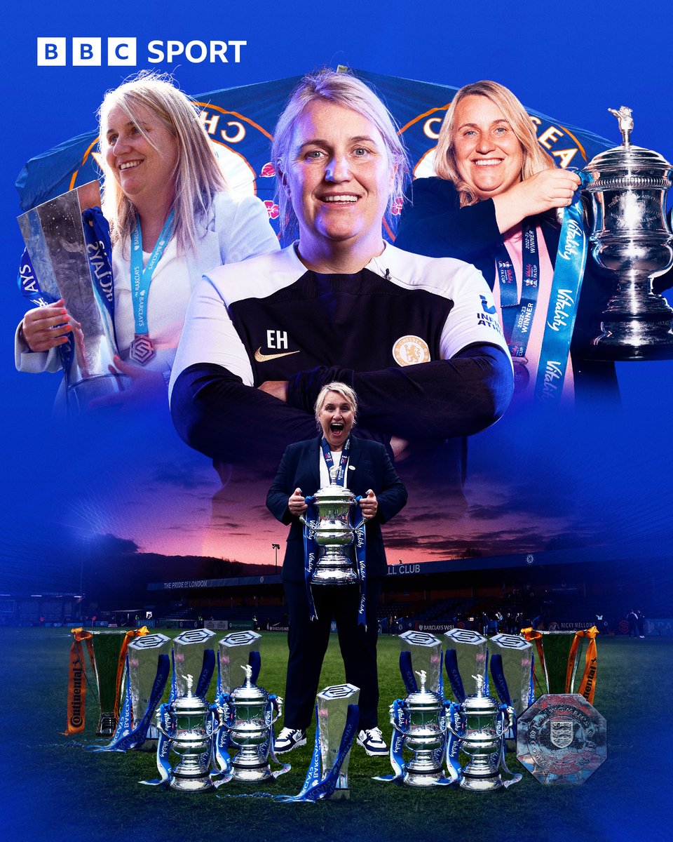 What a way to bring the curtain down on her career at Chelsea! Emma Hayes has done it again! #BBCFootball #WSL