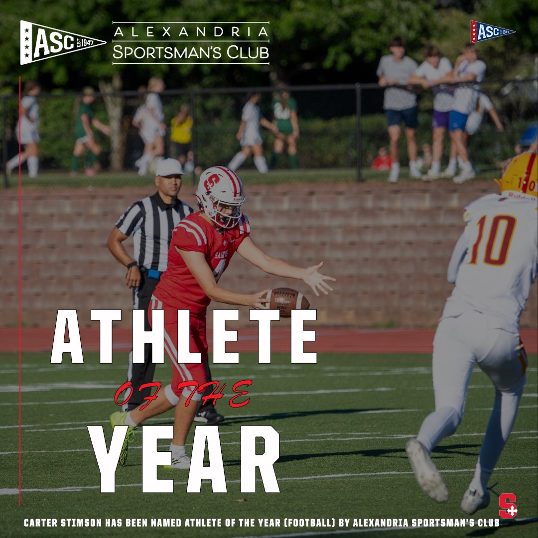 Congratulations to Carter Stimson for being named Athlete of the Year by the Alexandria Sportsman’s Club. #ChooseWork