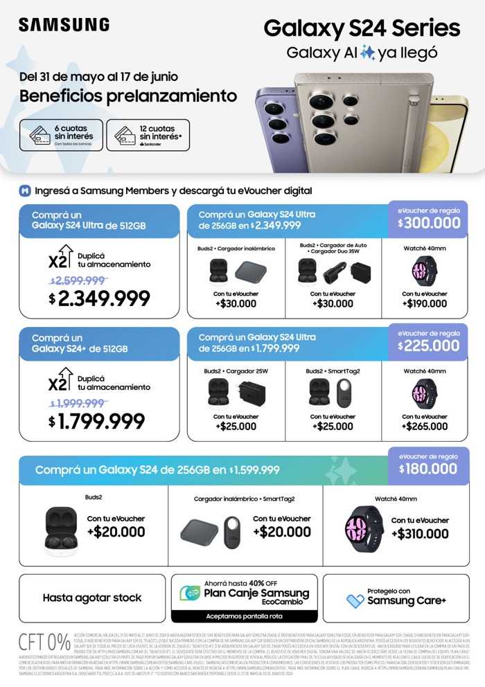 bernard04850868's tweet photo. @arielmcorg S24 en arg. 
De paso para terminar con los fantasmas que decían que iba a salir 4 millones el S24 Ultra o 6 millones 
Esta hasta unos pesos menos que el S23, aun asi sigue siendo caro en USD 

Cualquier cosa la fuente es grupo de facebook (Samsung argentina) https://t.co/Fxy4z9uqyz
