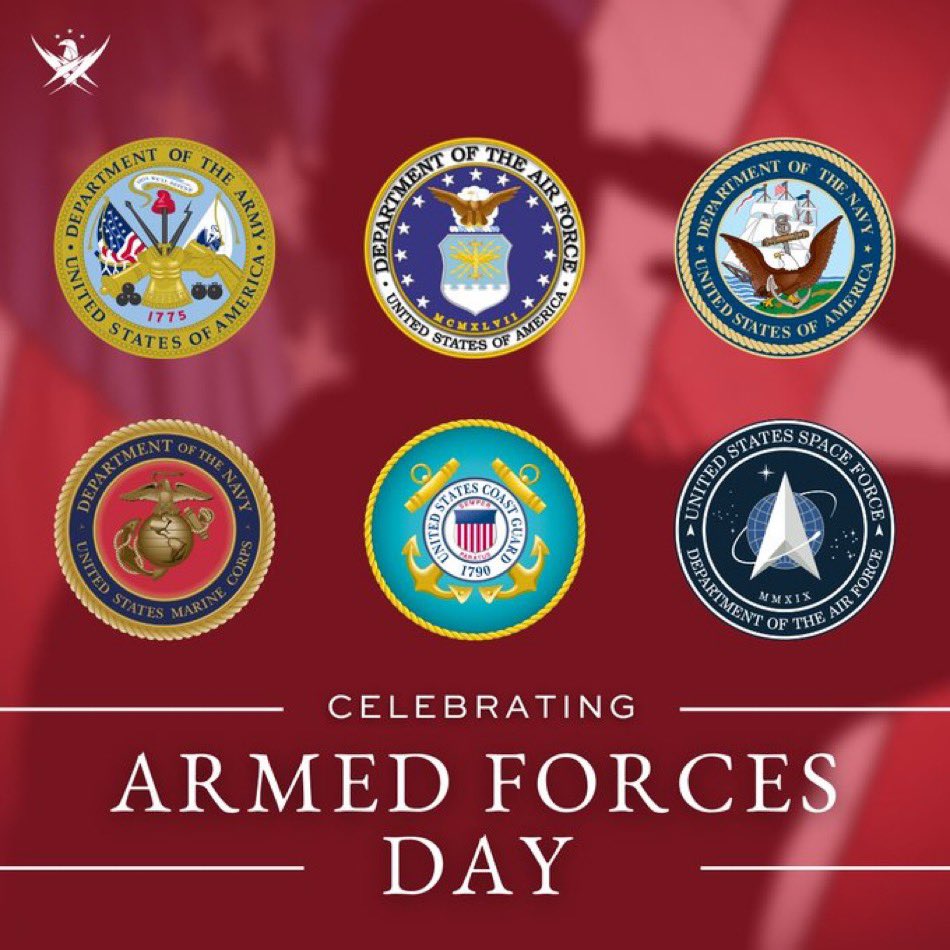 Today, we celebrate #ArmedForcesDay and honor the brave men and women both  past and present in all six branches of the U.S. Military. Thank you for  your dedication and sacrifice., image size:950x950