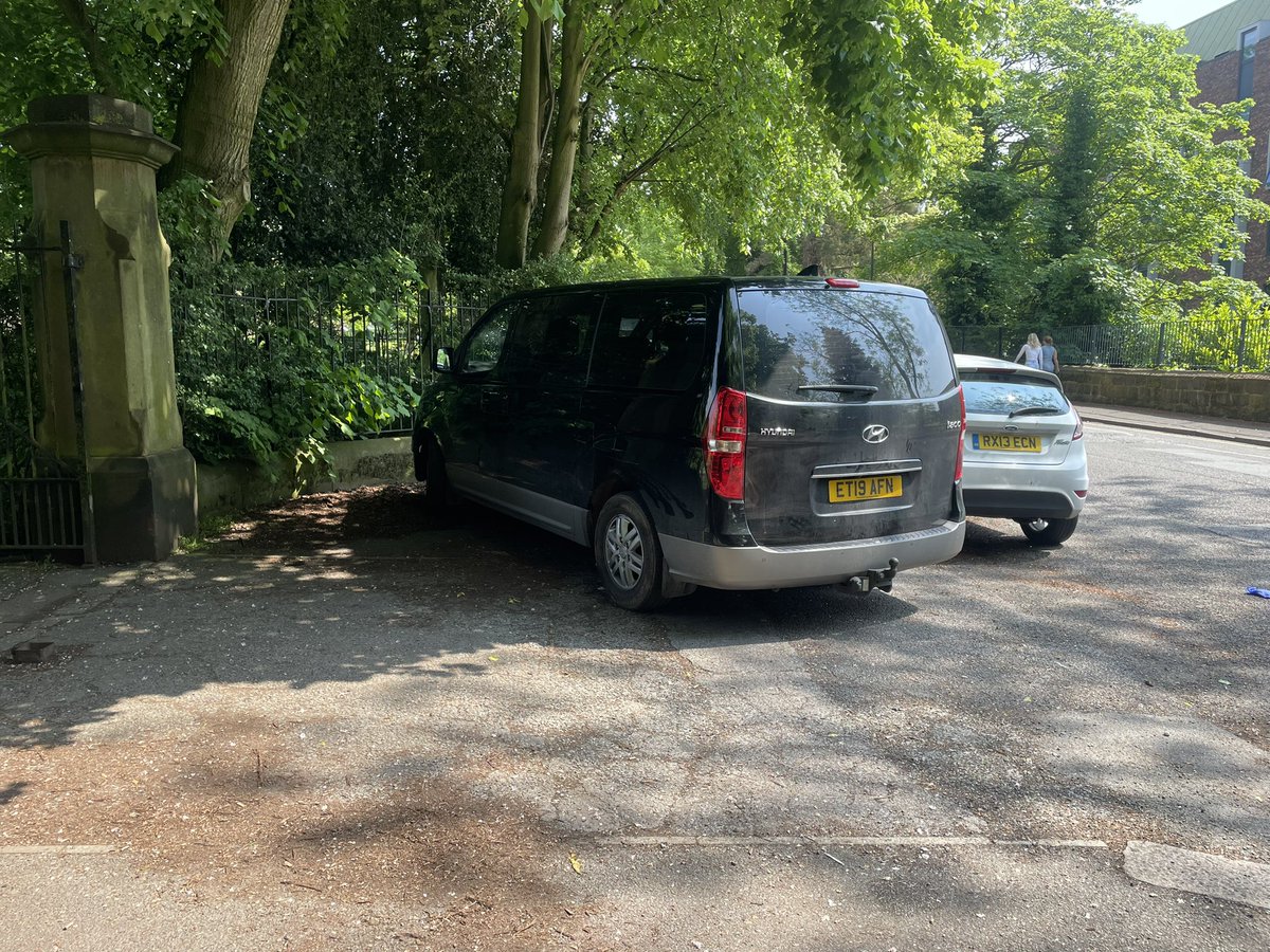 Parking as close as physically possible to go for a walk in Greenbank Park.