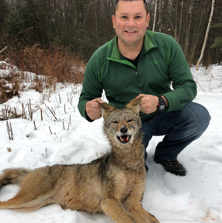 'Stay off my lawn'  that is what this New Hampshire #coyote killer posted with this thrill-kill gloat pic. Imagine being so conceited you think you control all the land and world around you and will kill any 'trespassers'. #CompassionOverKilling  #Coexist