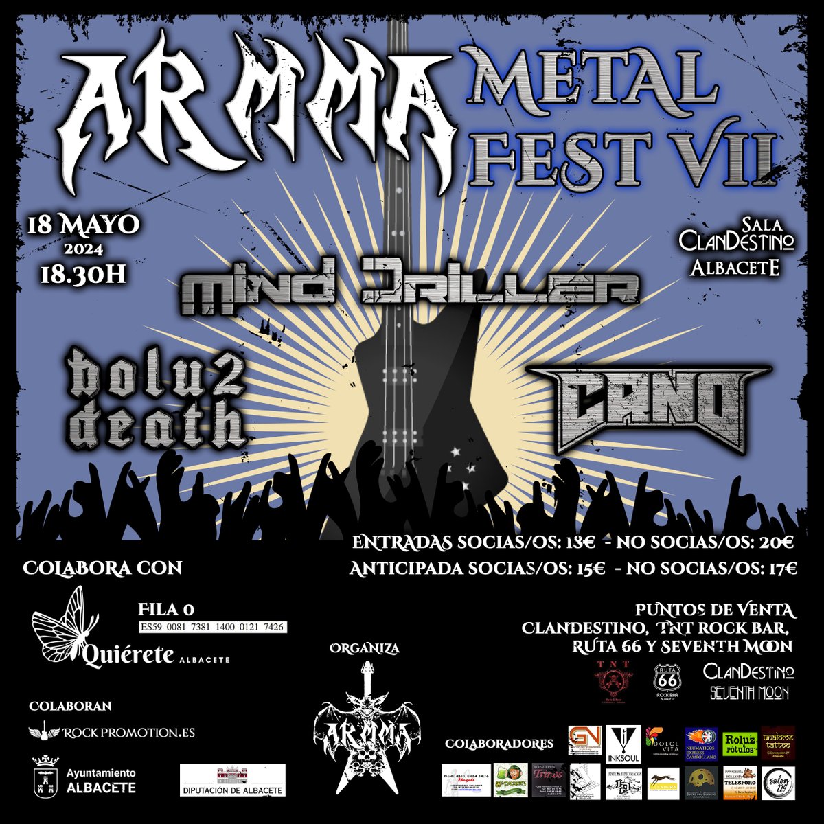 ARMMA Metal Fest VII hoy en #Albacete #Metal
conciertosalbacete.blogspot.com/2024/05/armma-…