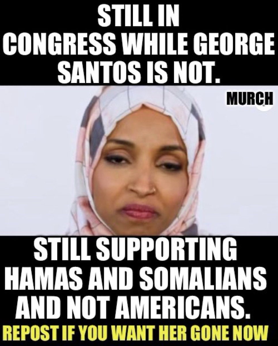 There is no way Ilhan Omar represents the people of Minnesota or the Unite States. She hates America and loves Islamic terrorists. She has no business being in the House. She's a vile, nasty woman. I despise her.