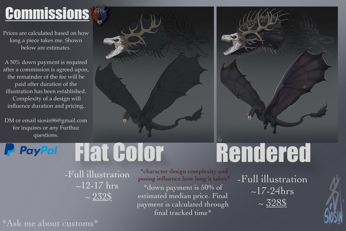 Siosin5's tweet image. Updated and simplified commissions sheet.