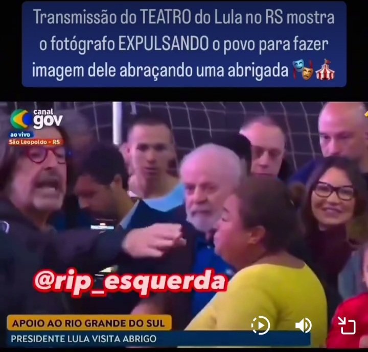 A começar pela eleição, este DESgoverno do Lula é uma farsa sem precedentes, tudo montado, uma verdadeira pantomima circense. Nessa peça teatral mambenbi, o fotografo pessoal do Lula, Ricardo Stucker, atua como diretor de cenografia.