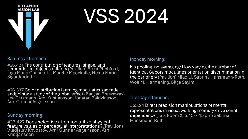 Icelandic Vision Lab (@icevislab) on Twitter photo Hi all, great to be back at <a href="/VSSMtg/">VSS Meeting</a> Here is stuff from Icelandic Vision Lab members from this afternoon and onward #VSS #VSS2024 Hi all, great to be back at <a href="/VSSMtg/">VSS Meeting</a> Here is stuff from Icelandic Vision Lab members from this afternoon and onward #VSS #VSS2024