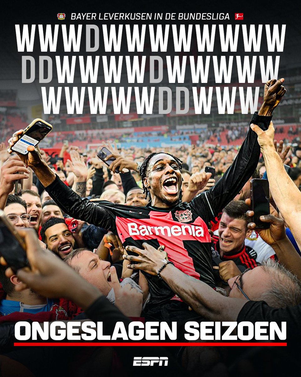 Bayer Leverkusen schrijft geschiedenis in de Bundesliga 🤯🇩🇪