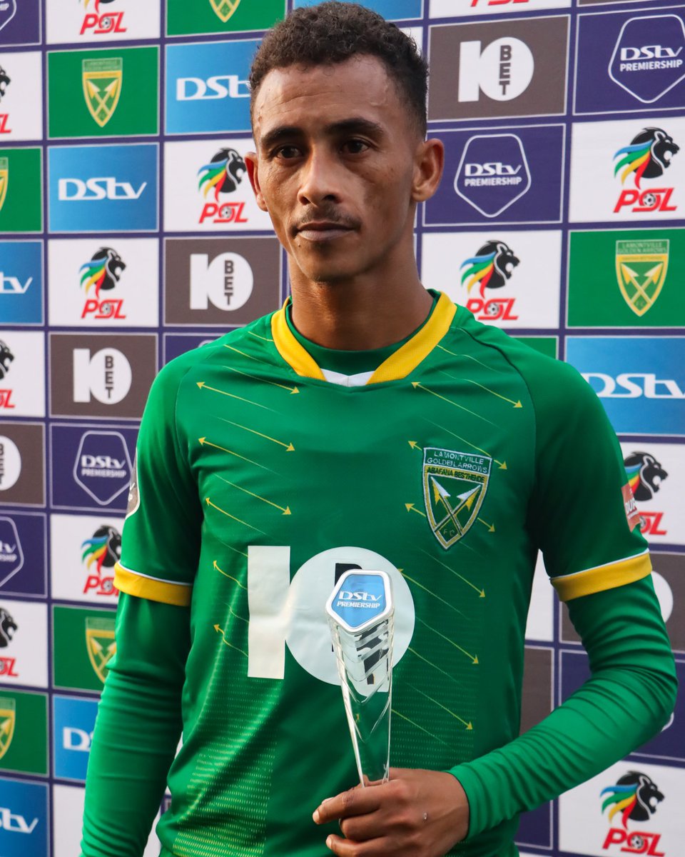 Congratulations to Brandon Theron who was named this afternoon’s #dstvprem Man Of The Match against Cape Town Spurs 

#sthendeway #10betgoldenarrows #GreenAndGold