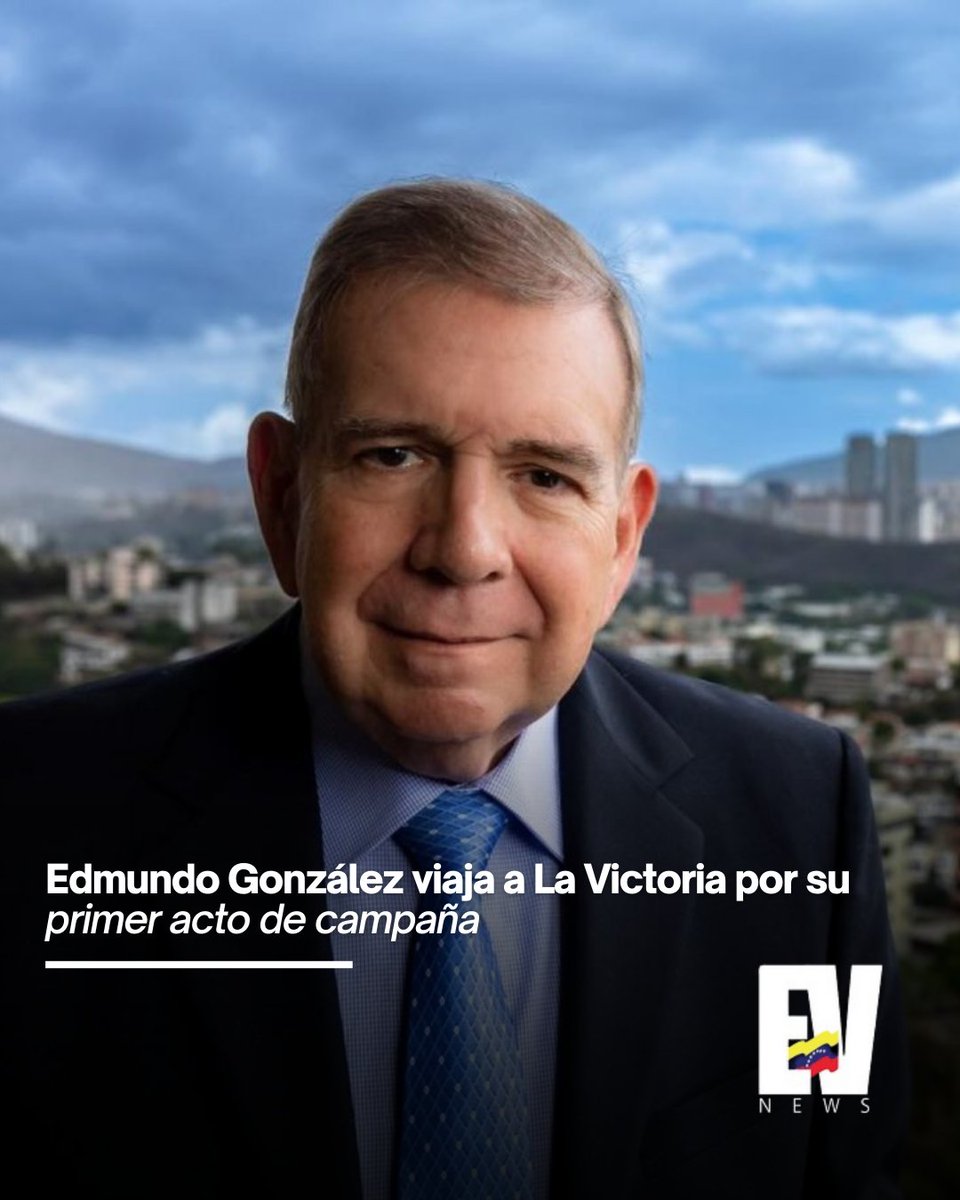 #NoticiasEV El candidato #EdmundoGonzález anunció este sábado su salida desde Caracas a La #Victoria, en el estado #Aragua, para su primer acto de campaña. En el evento estarán varios políticos opositores, incluyendo a María Corina Machado.

#EVNews #edmundogonzalez #Venezuela