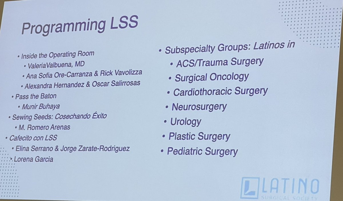 Dr. Minerva Romero Arenas introducing the Latino Surgical Society background, mission, and inspiring work at this year’s meeting. @LatinoSurgery @UWSurgery